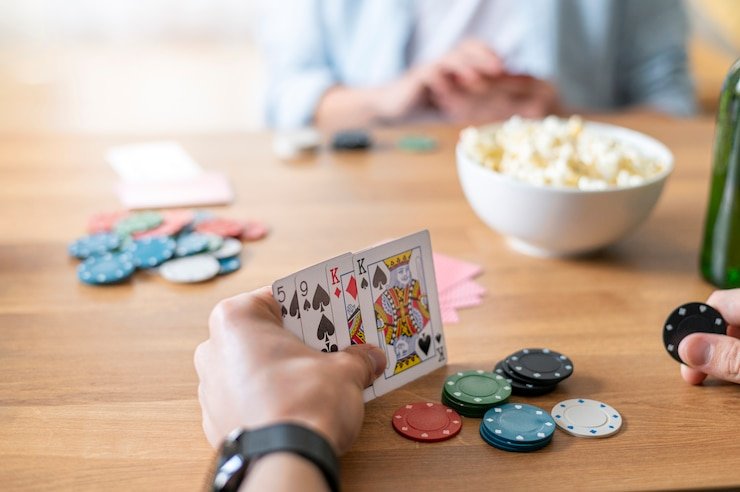 Mobile phone showing slot game interface